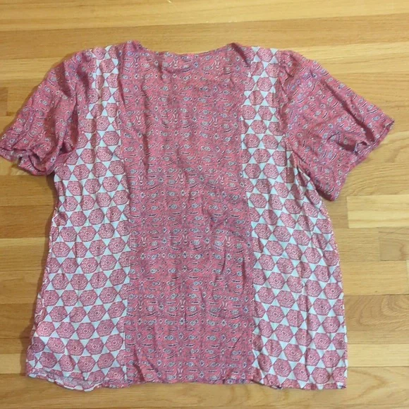 Lucky Brand Pink Patterned Blouse - Picture 8 of 10